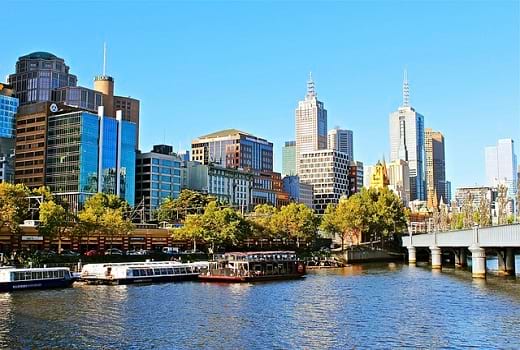 Blick auf Melbourne Skyline Victoria