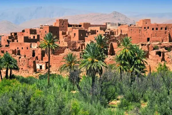 Berberdorf in der Nähe der Stadt Tinghir Marokko